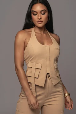 JLUXLABEL Tan Aeris Pant Set
