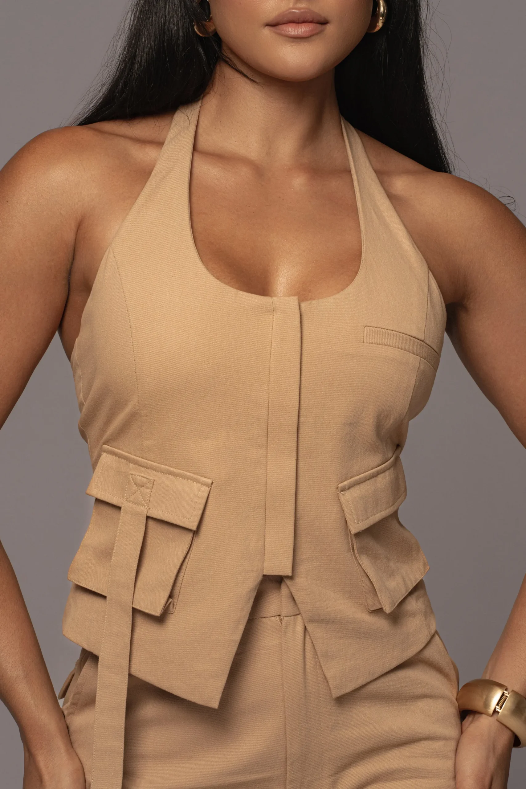 JLUXLABEL Tan Aeris Pant Set