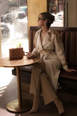 JLUXLABEL Tan Elite Suede Coat