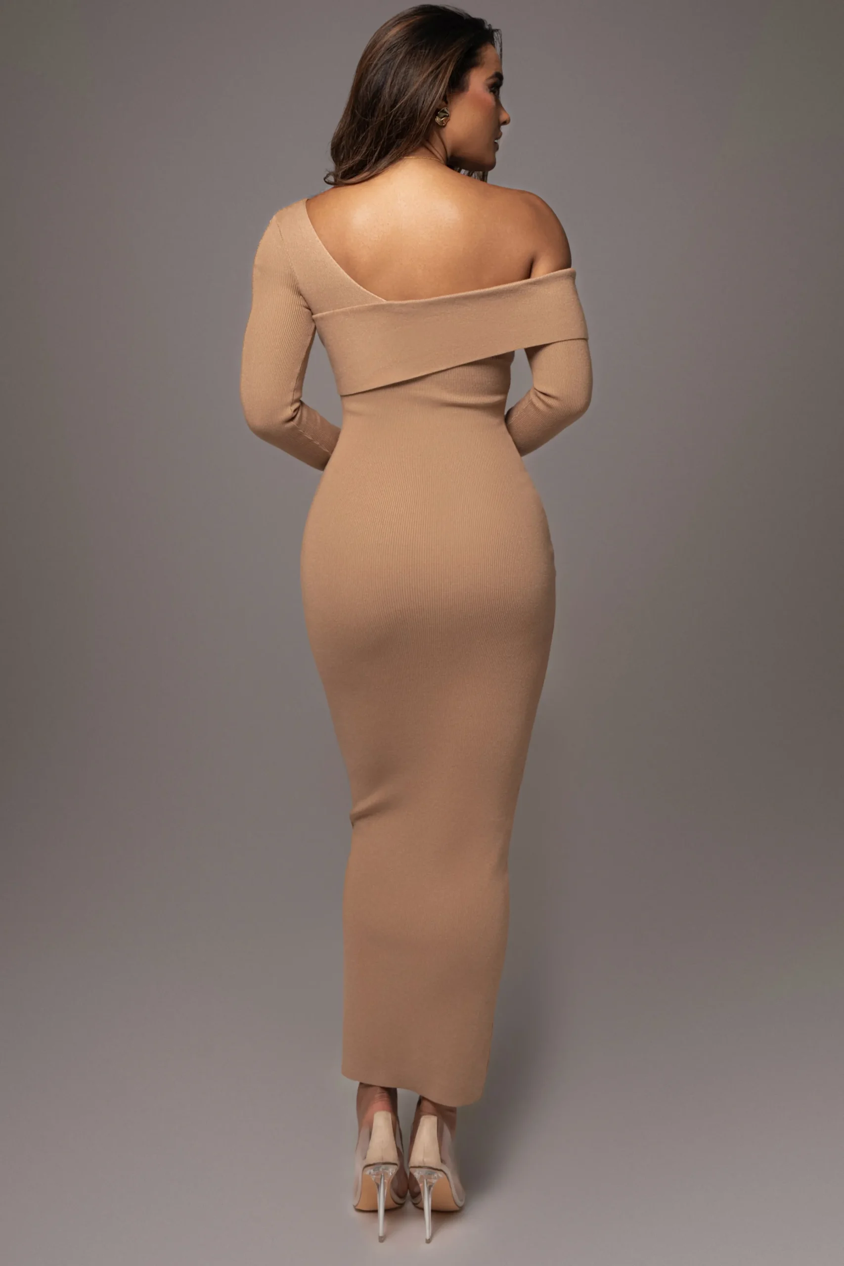 JLUXLABEL Tan Harper Knit Maxi Dress