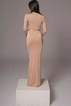 JLUXLABEL Tan Juki Maxi Dress