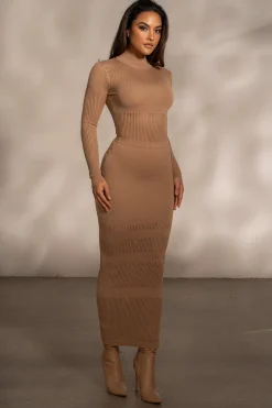JLUXLABEL Tan Klaudette Knit Bodysuit