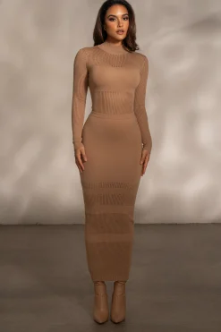 JLUXLABEL Tan Klaudette Knit Bodysuit