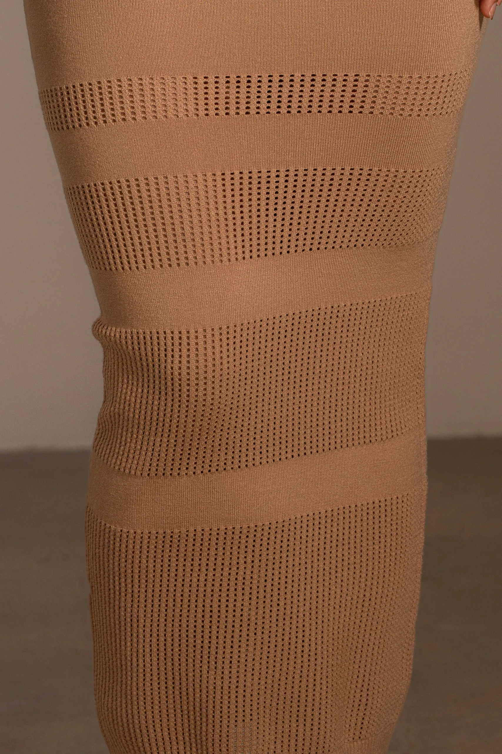 JLUXLABEL Tan Lina Knit Maxi Skirt