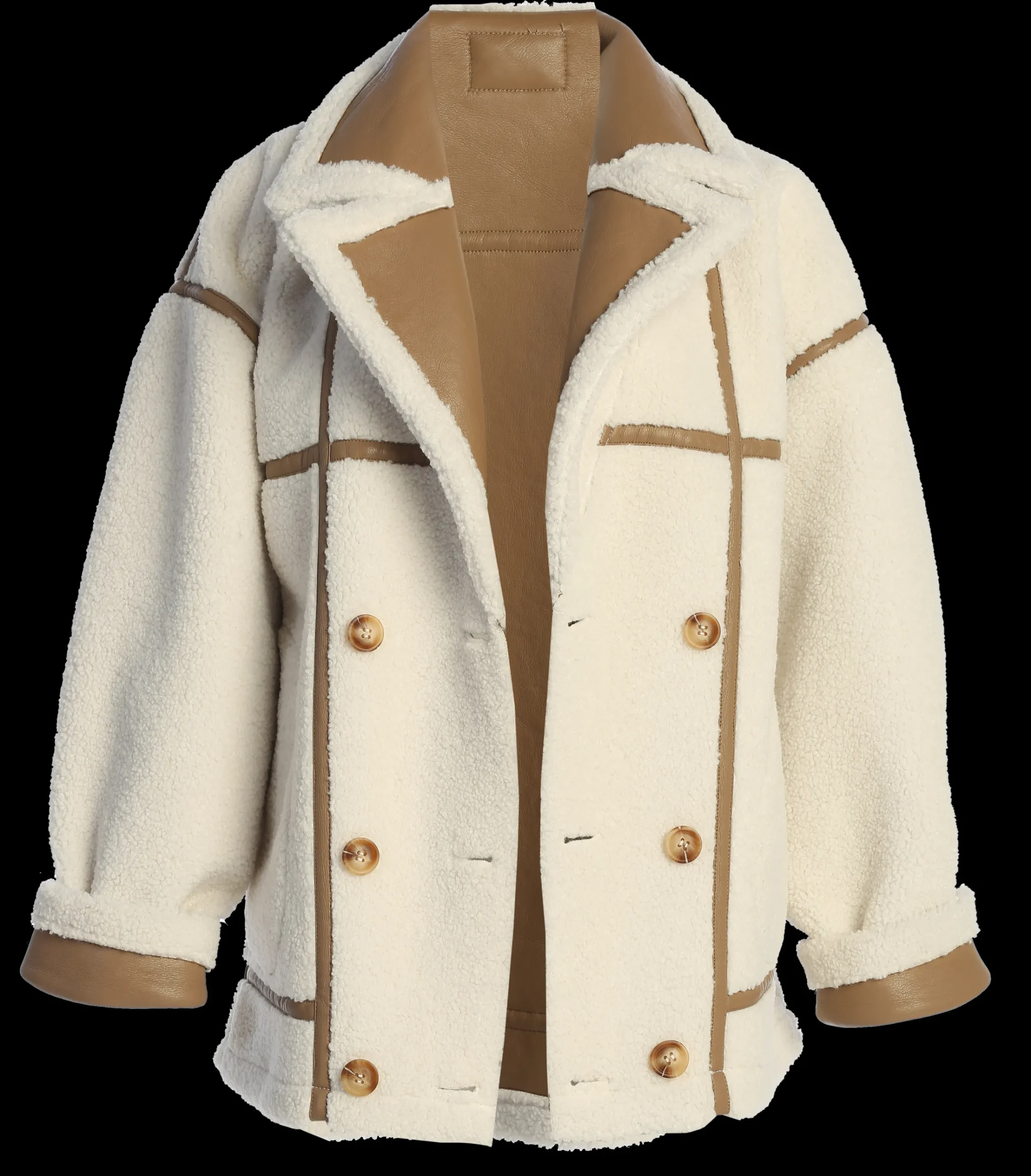 JLUXLABEL Tan Never Settle Reversible Teddy Jacket