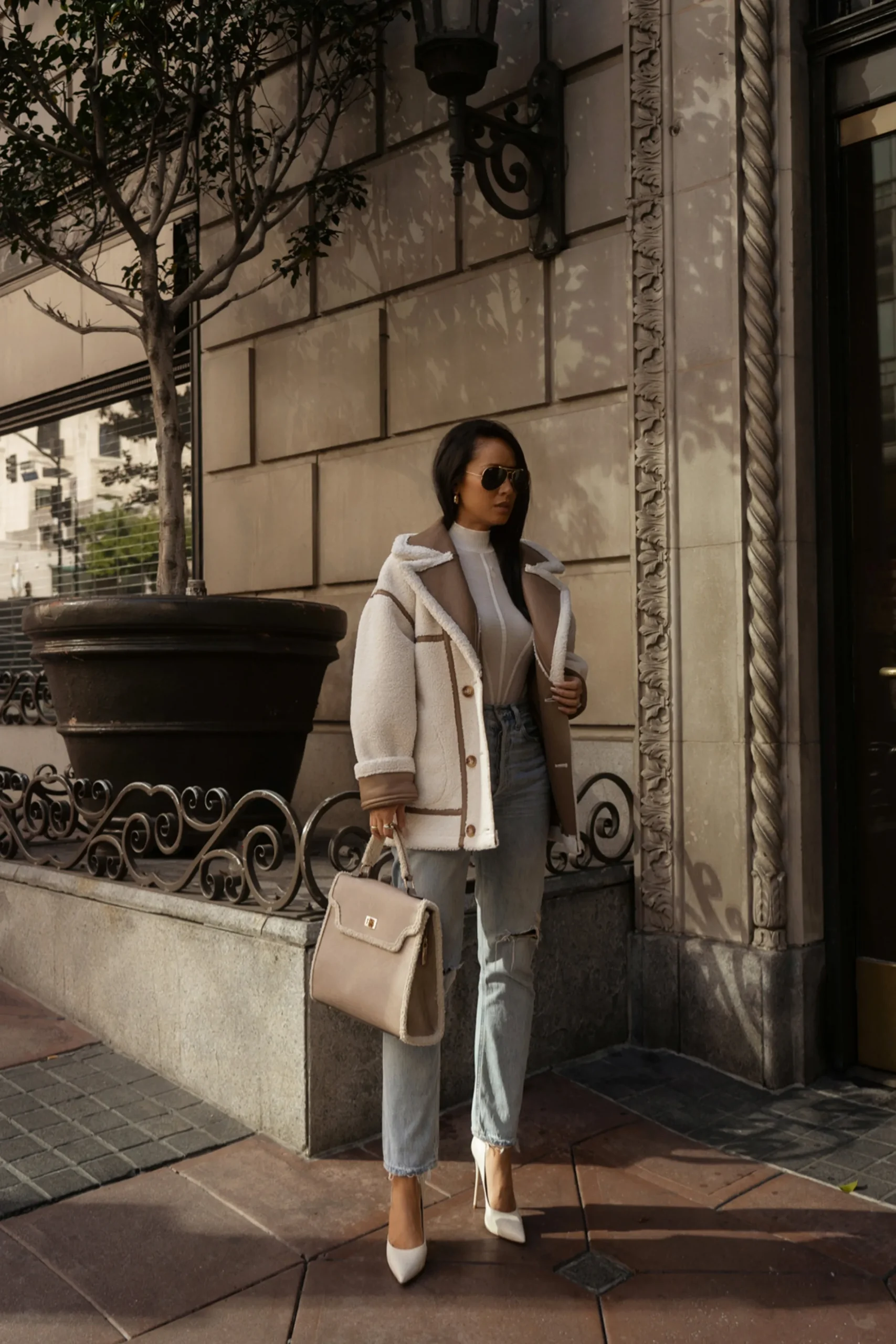 JLUXLABEL Tan Never Settle Reversible Teddy Jacket