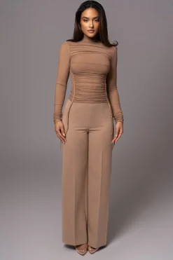 JLUXLABEL Tan Novena Woven Pants