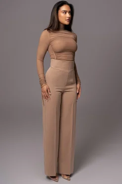 JLUXLABEL Tan Novena Woven Pants