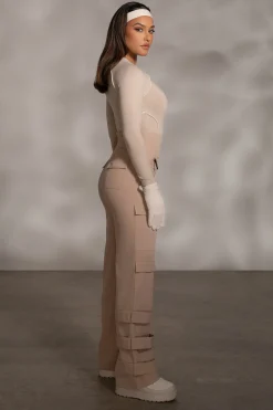 JLUXLABEL Tan Nyah Nylon Utility Pants