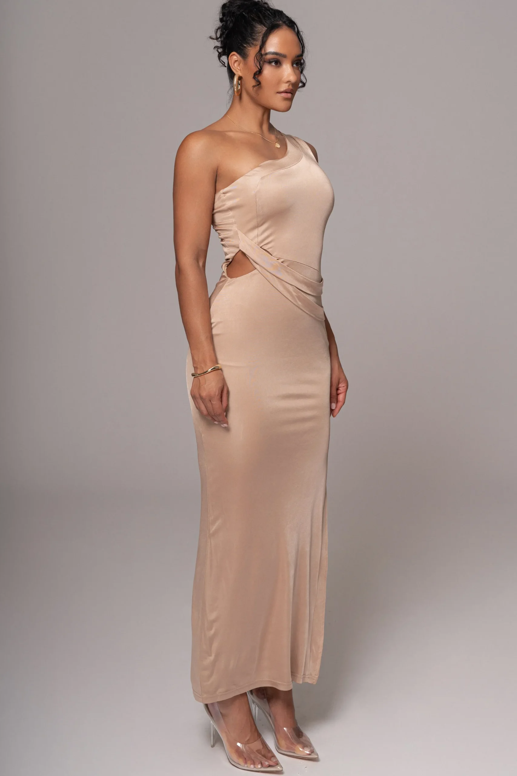 JLUXLABEL Tan Surrey Maxi Dress