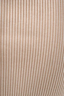 JLUXLABEL Taupe/White Jodie Ribbed Top