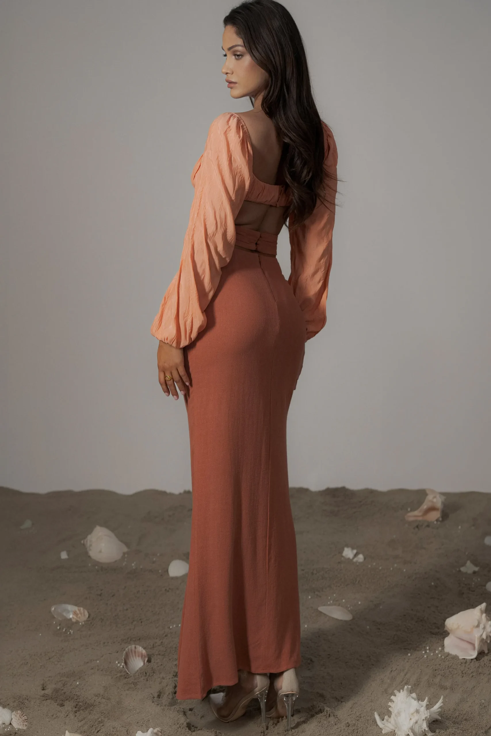 JLUXLABEL Terra Cotta Dreamland Linen Skirt