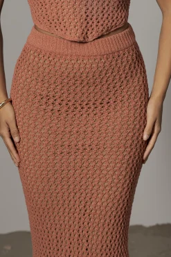 JLUXLABEL Terra Cotta Sea Depths Maxi Skirt