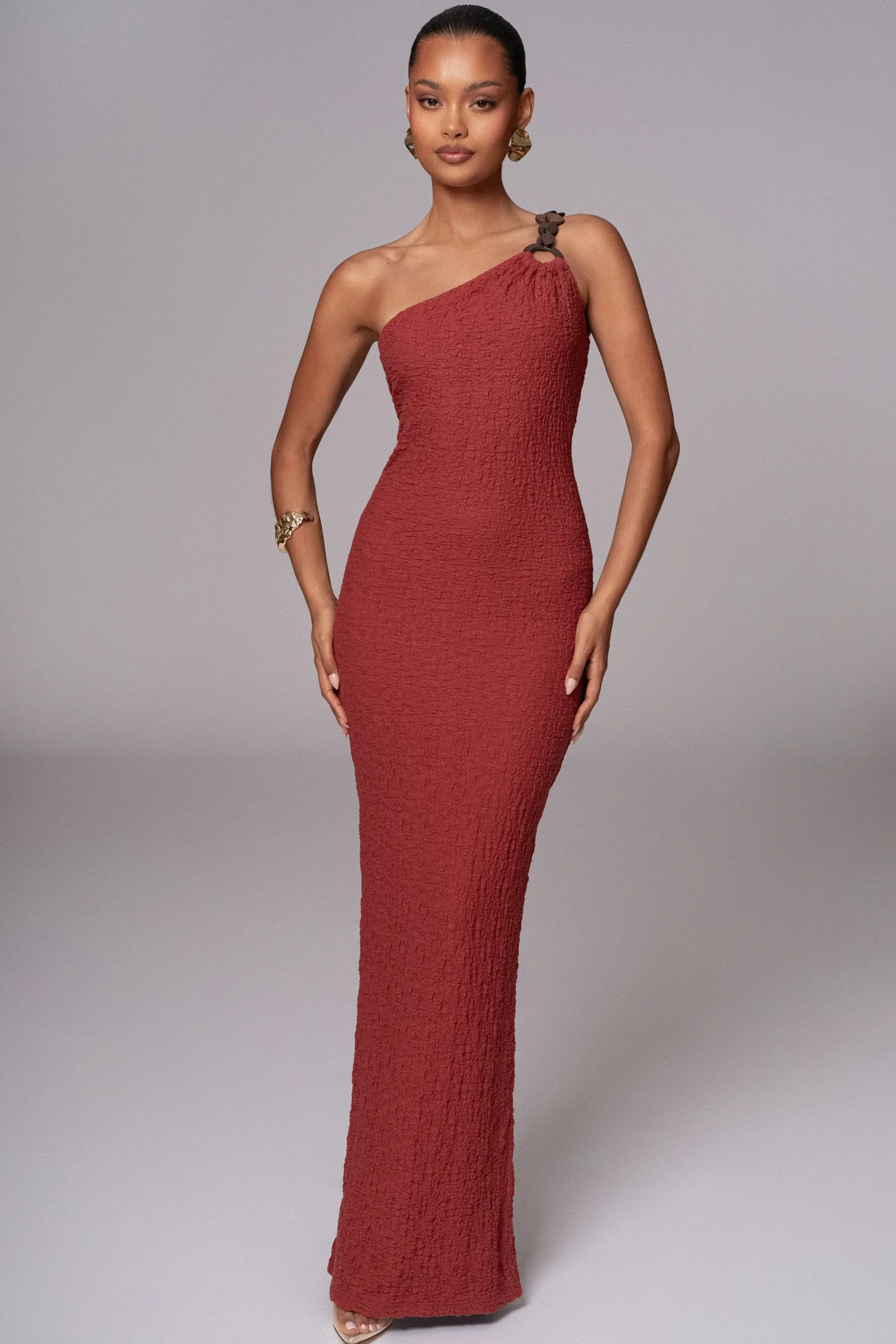 JLUXLABEL Terra Cotta Summer In Capri Dress