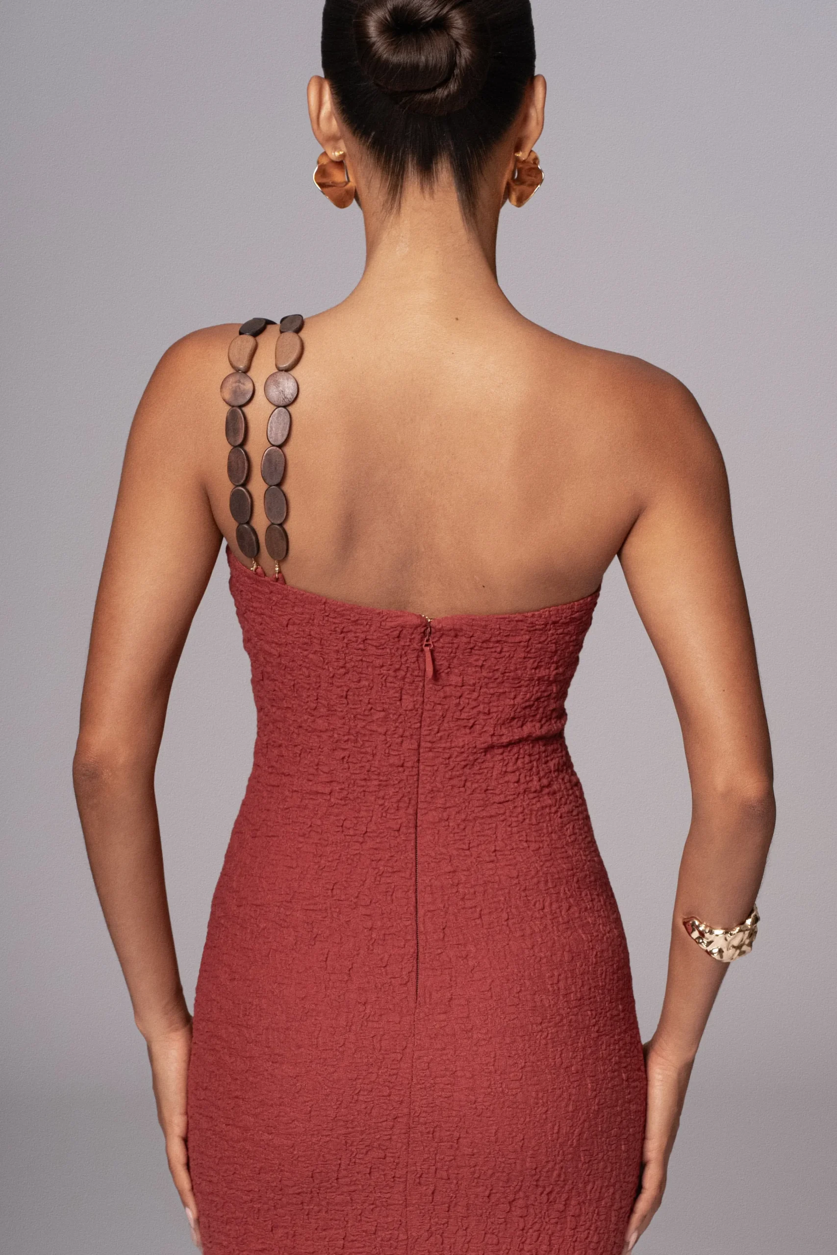 JLUXLABEL Terra Cotta Summer In Capri Dress