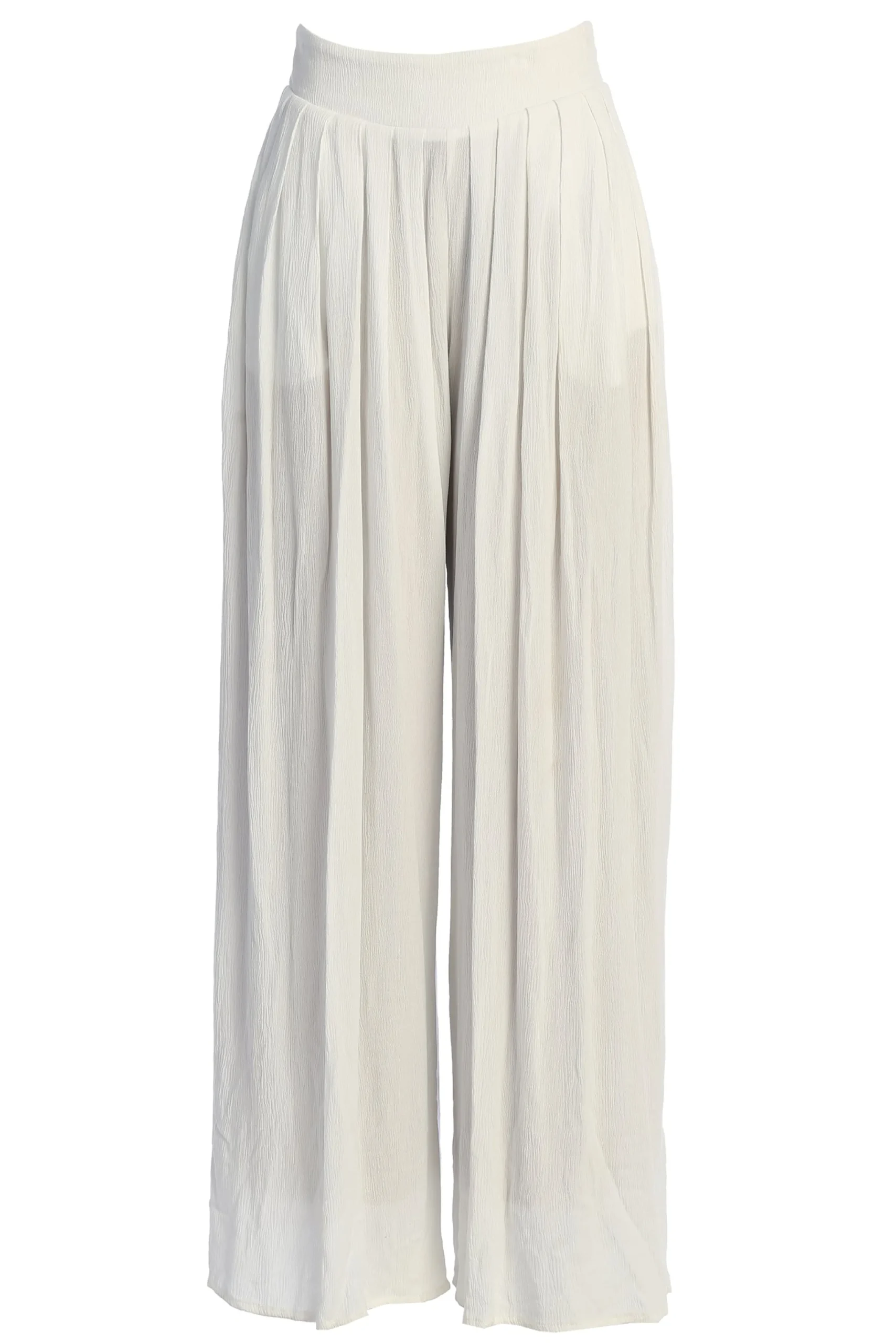 JLUXLABEL White After Sunset Pleated Pants