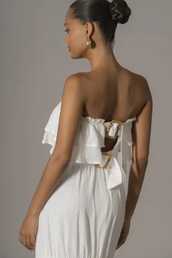 JLUXLABEL White By The Sea Skirt Set