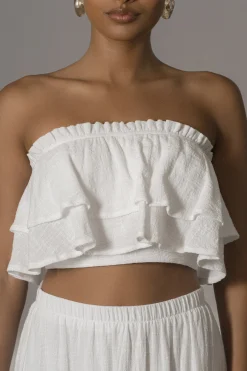 JLUXLABEL White By The Sea Skirt Set