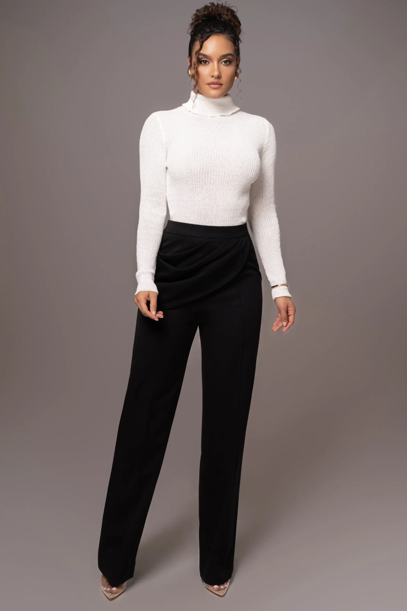 JLUXLABEL White Carli Turtle Neck Top