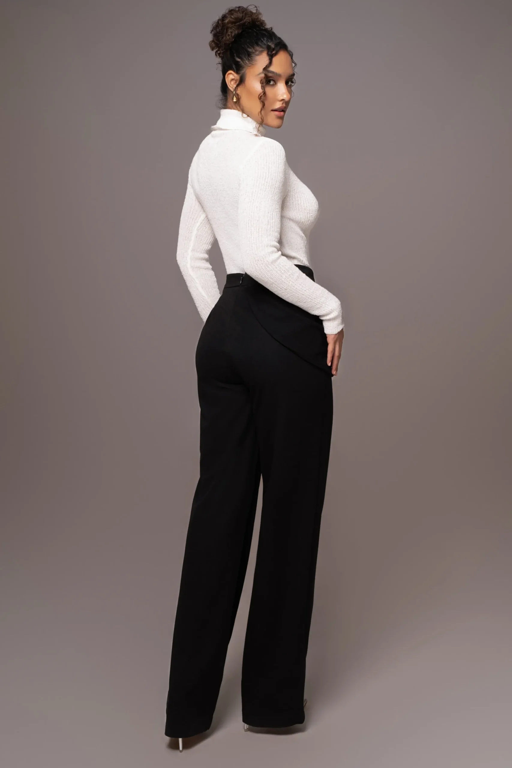 JLUXLABEL White Carli Turtle Neck Top
