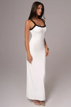 JLUXLABEL White Francesca Contrast Maxi Dress