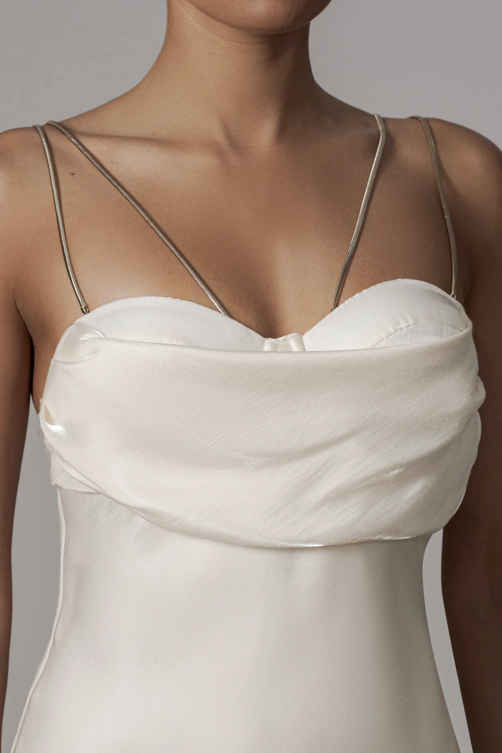 JLUXLABEL White Iridescent Visions Of You Dress
