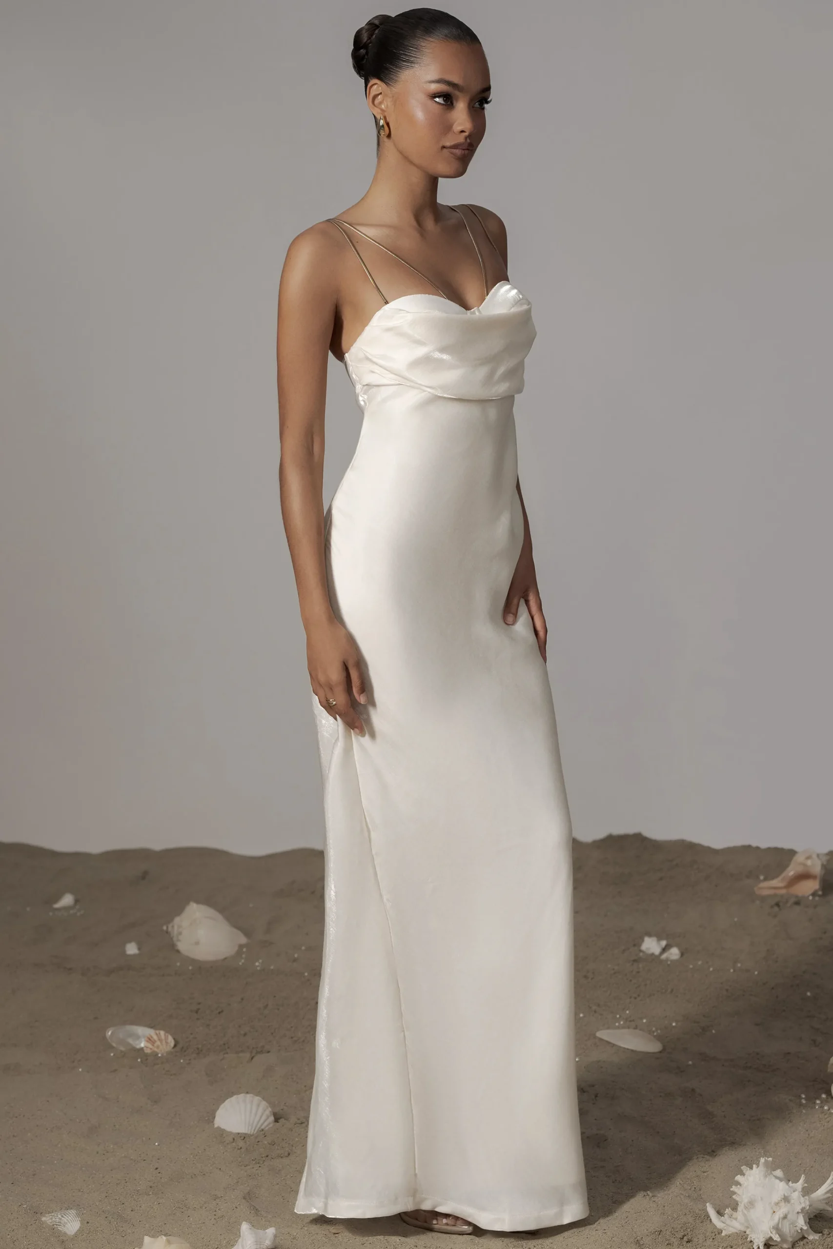 JLUXLABEL White Iridescent Visions Of You Dress