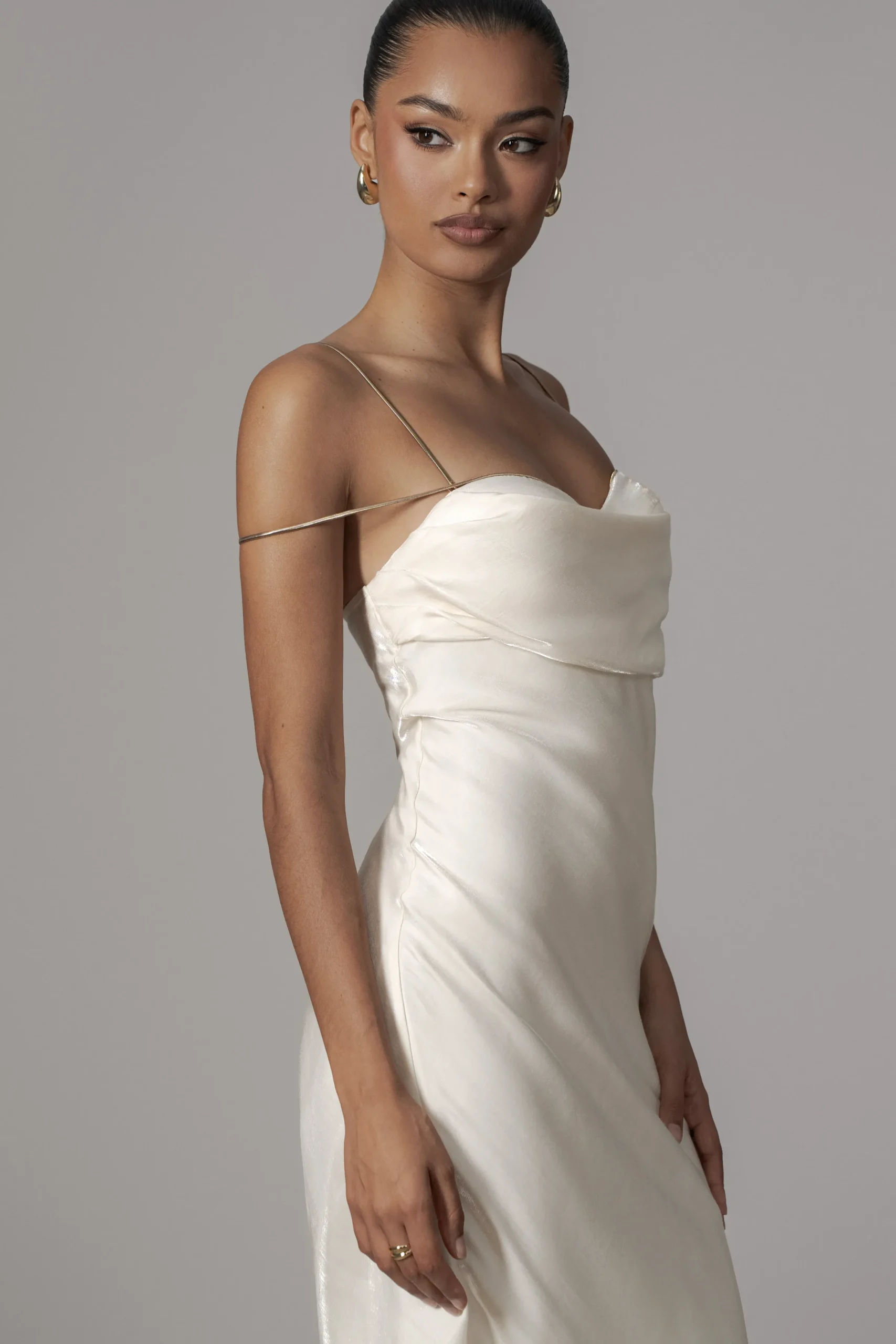JLUXLABEL White Iridescent Visions Of You Dress
