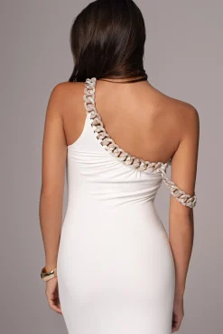 JLUXLABEL White Monette Asymmetric Dress