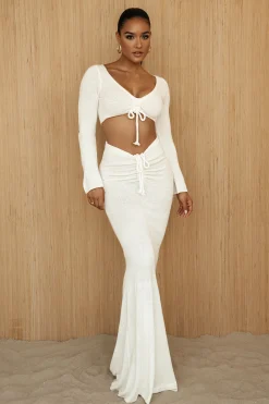 JLUXLABEL White Resort Two-Piece Skirt Set