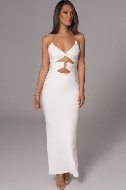 JLUXLABEL White Secret Bloom Maxi Dress