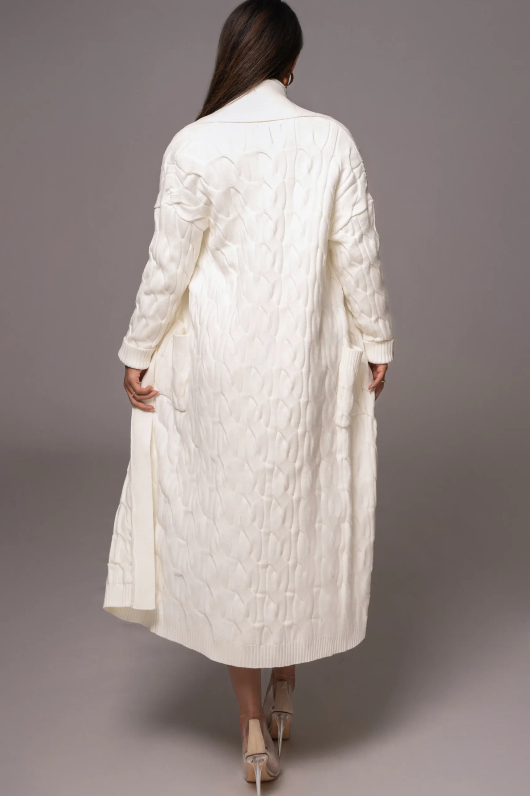 JLUXLABEL White Stepping Out Sweater Cardigan