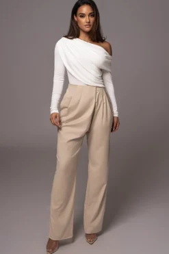 JLUXLABEL White Ultra High Neck Bodysuit
