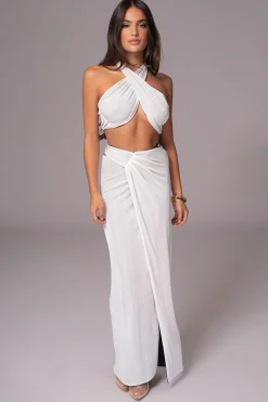 JLUXLABEL White/Black Venus Reversible Skirt Set
