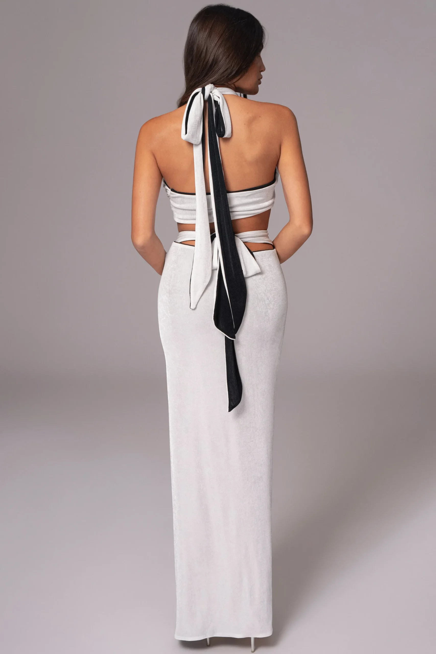 JLUXLABEL White/Black Venus Reversible Skirt Set