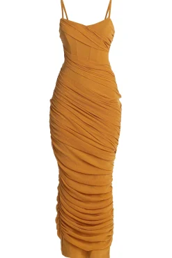 JLUXLABEL Yellow Catalina Lurex Knit Maxi Dress