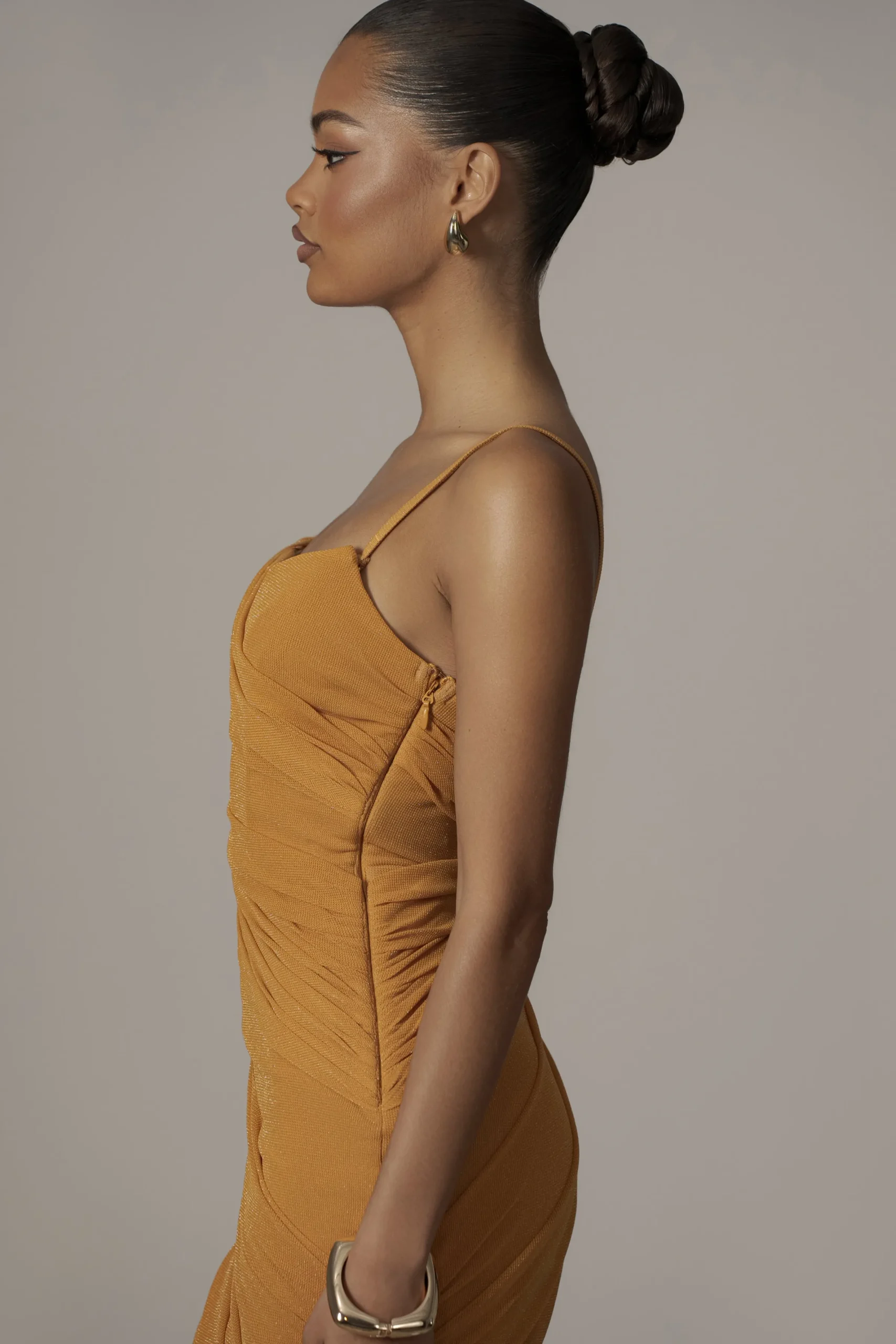 JLUXLABEL Yellow Catalina Lurex Knit Maxi Dress