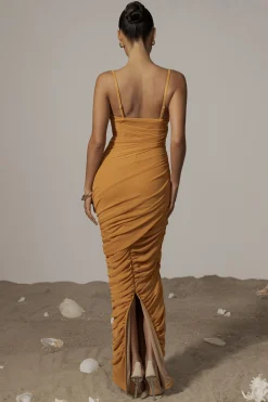 JLUXLABEL Yellow Catalina Lurex Knit Maxi Dress