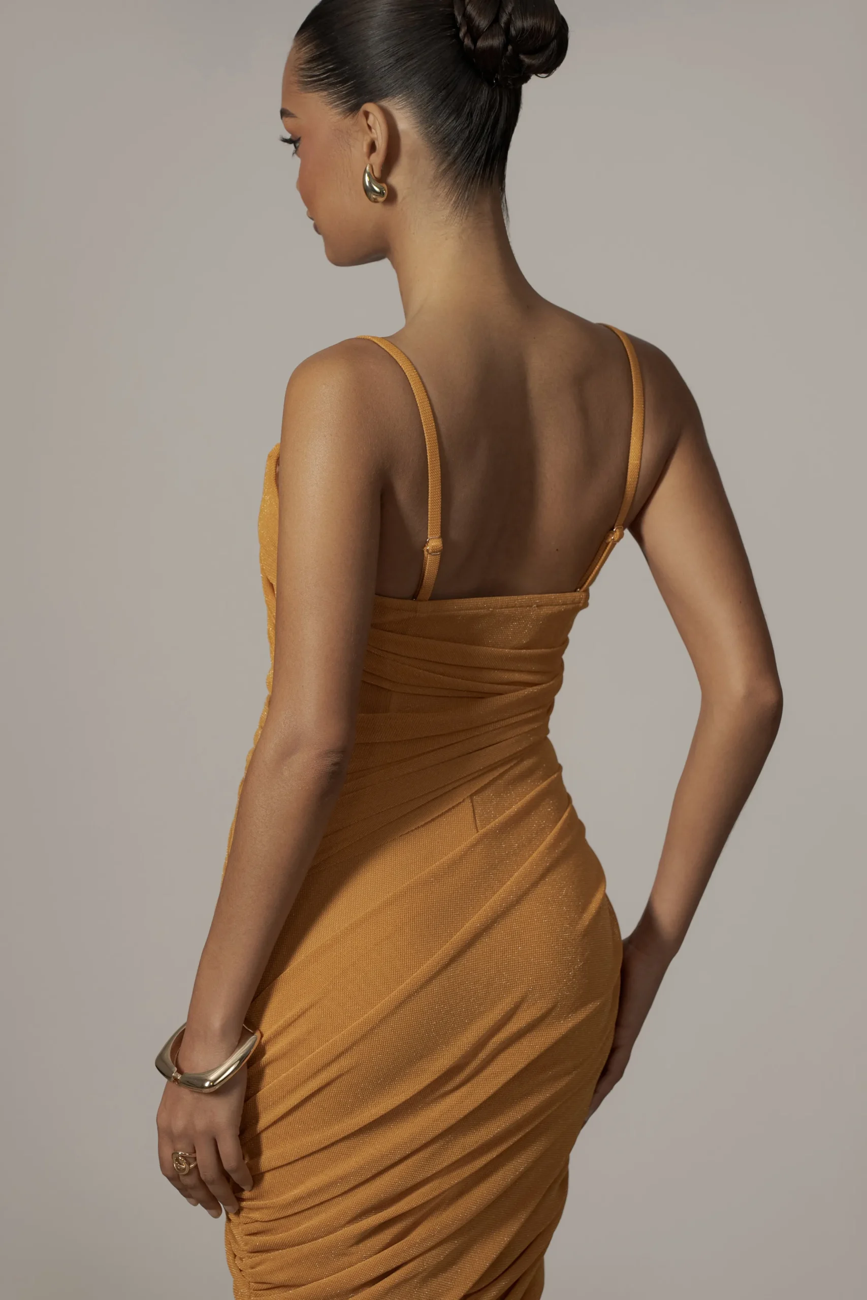 JLUXLABEL Yellow Catalina Lurex Knit Maxi Dress