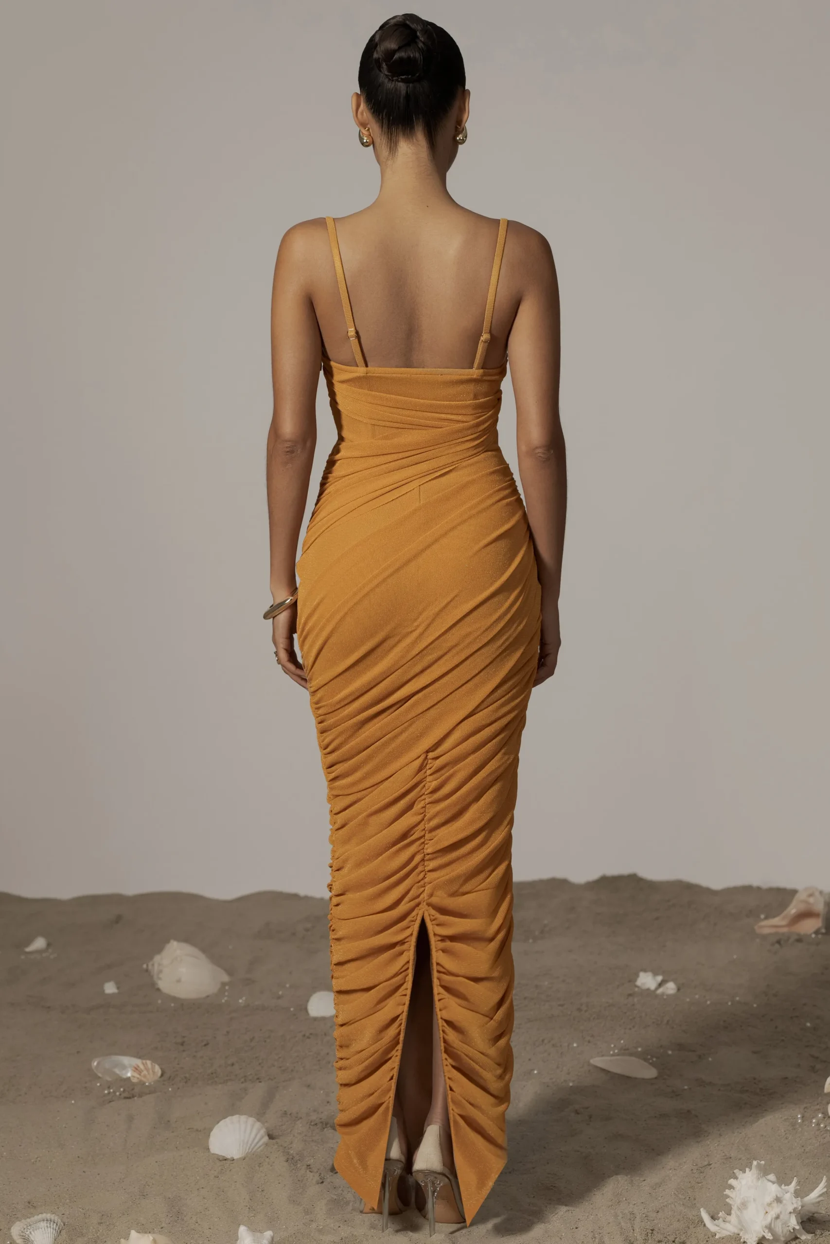 JLUXLABEL Yellow Catalina Lurex Knit Maxi Dress
