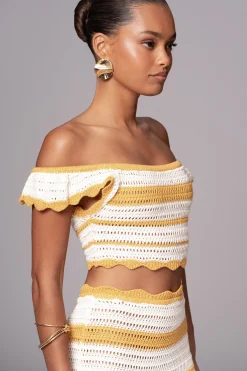 JLUXLABEL Yellow Corazon Ruffle Skirt Set