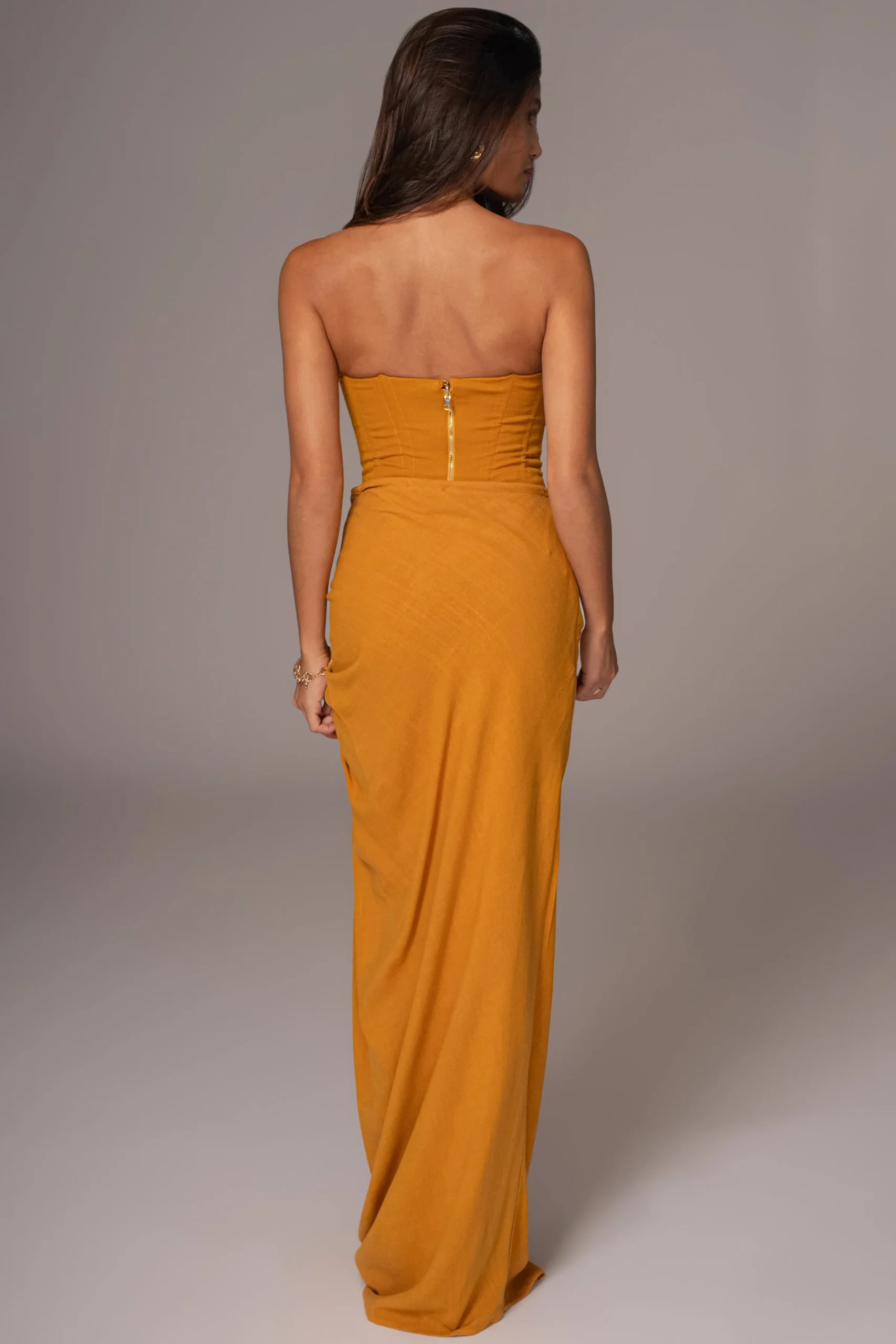 JLUXLABEL Yellow Fenix Reversible Linen Corset