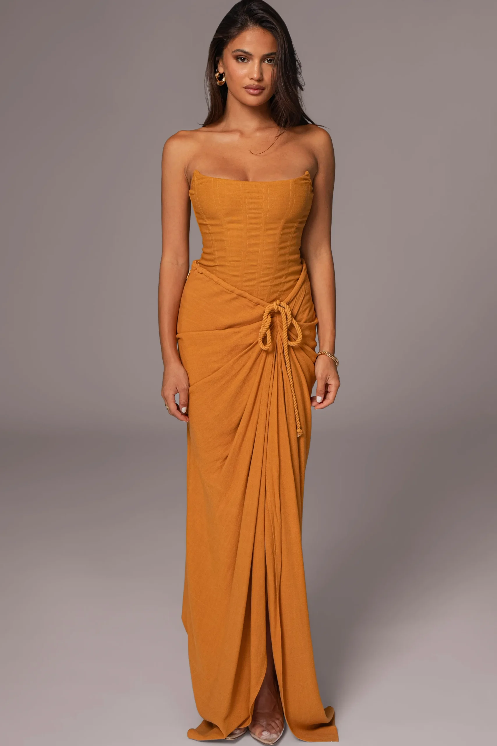 JLUXLABEL Yellow Fenix Reversible Linen Corset