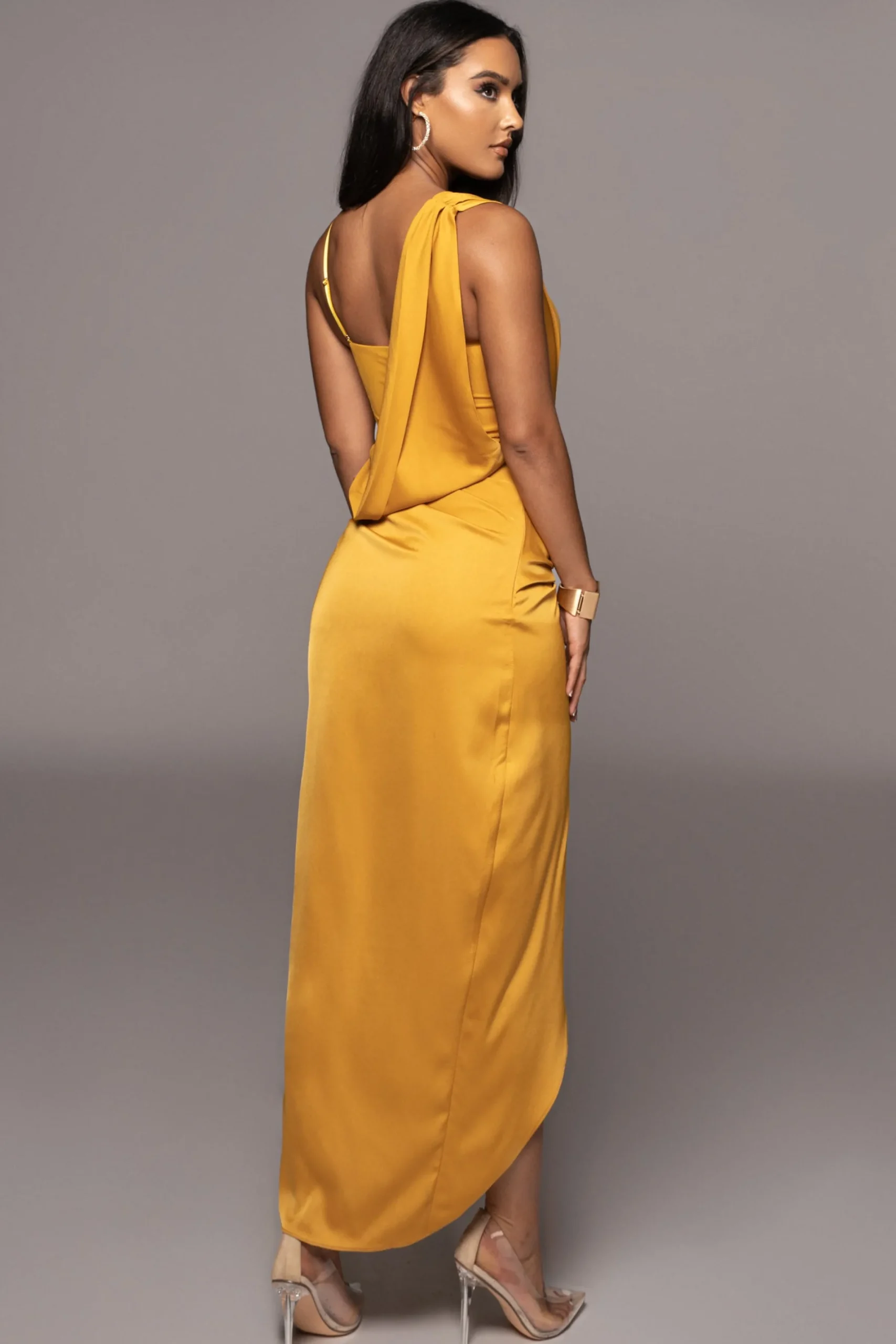 JLUXLABEL Yellow KRISTIANA SLIT DRESS