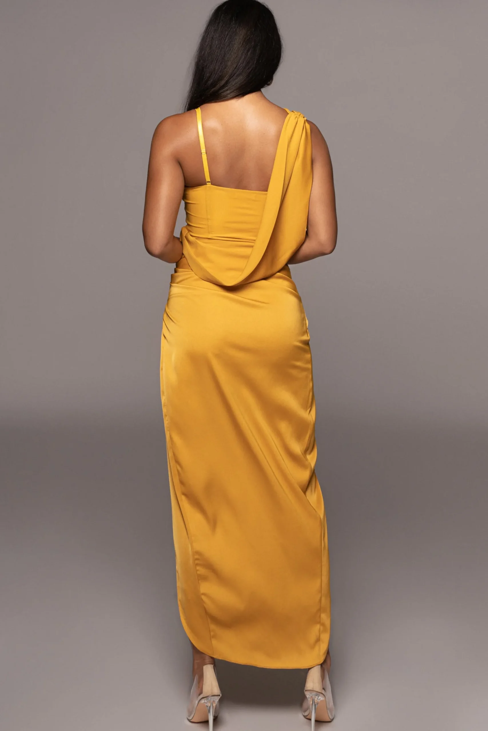 JLUXLABEL Yellow KRISTIANA SLIT DRESS